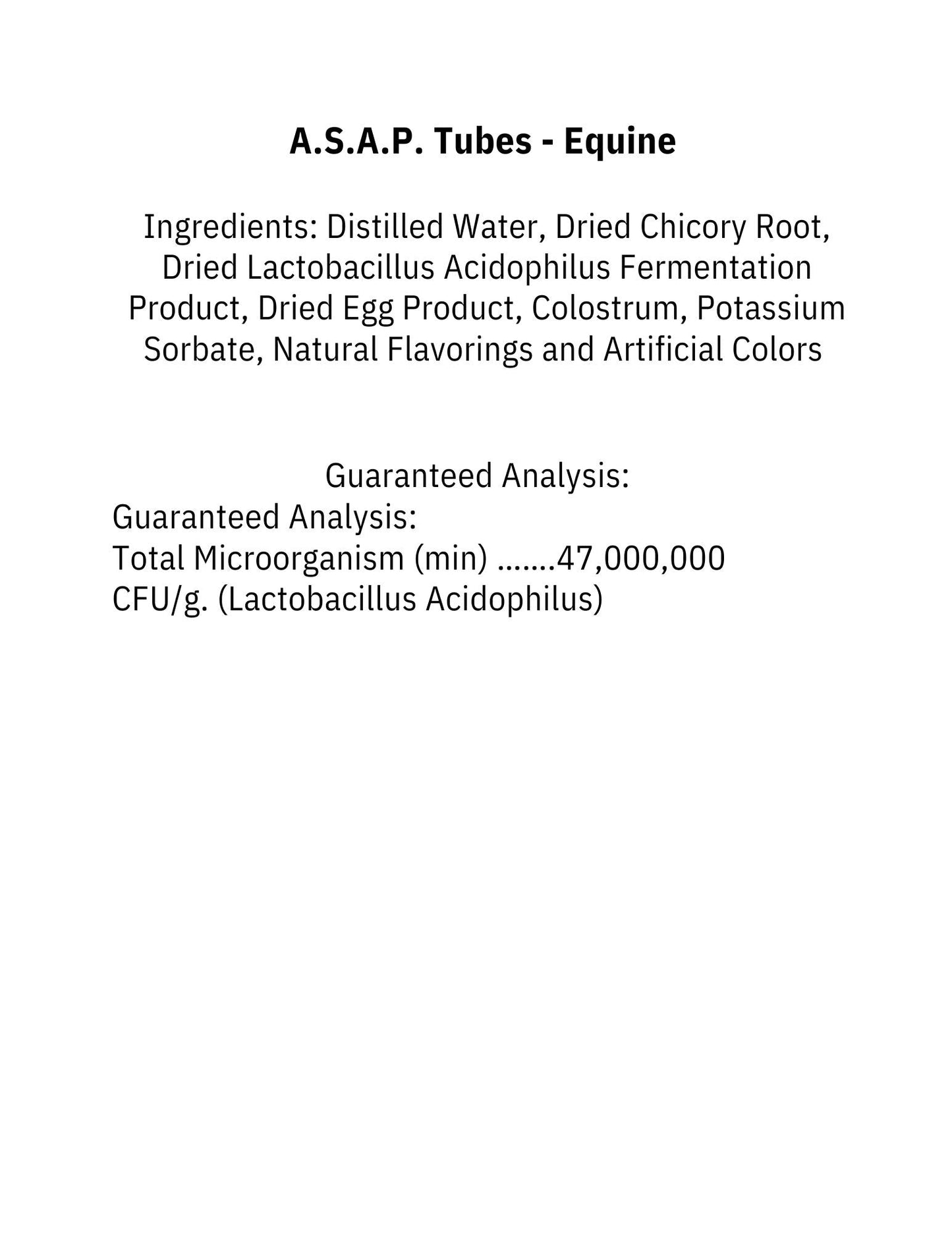 A.S.A.P. Equine 50 Count