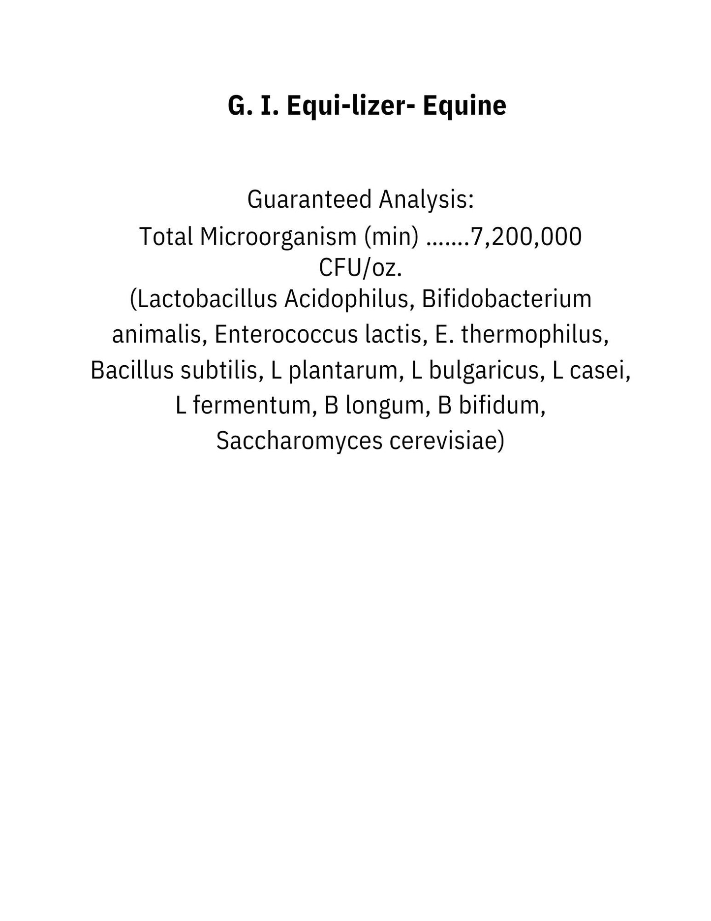 G.I. Equi-Lizer Tubes 50 Count