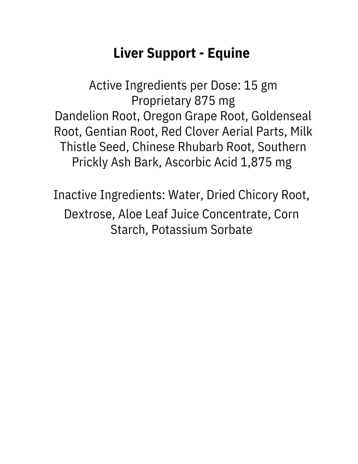 Equine Liver Support 25/box