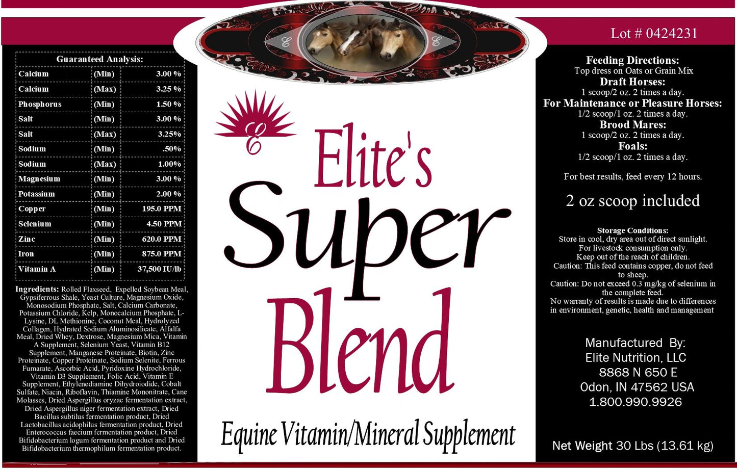 Elite's Super Blend Bucket - 12lb
