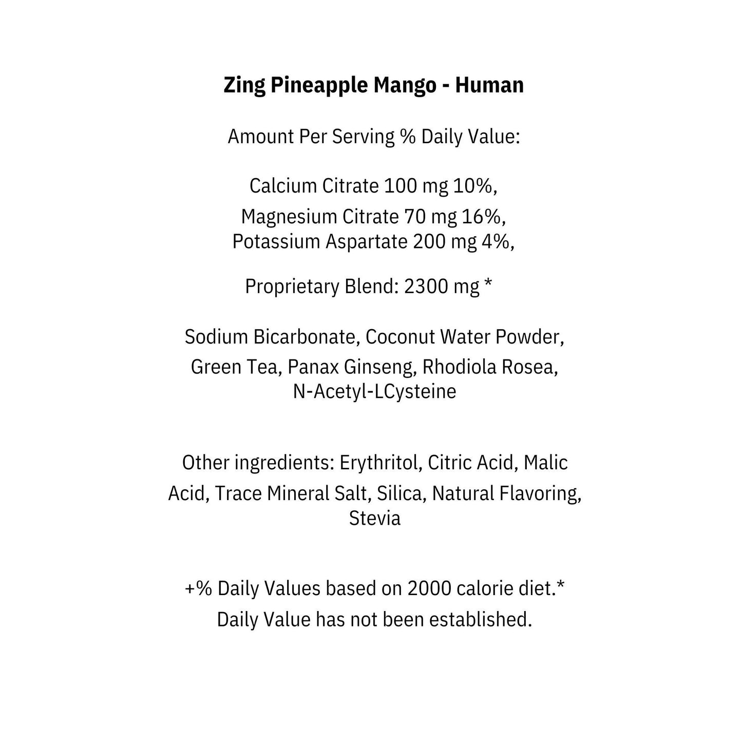 Zing Pineapple Mango 10 oz